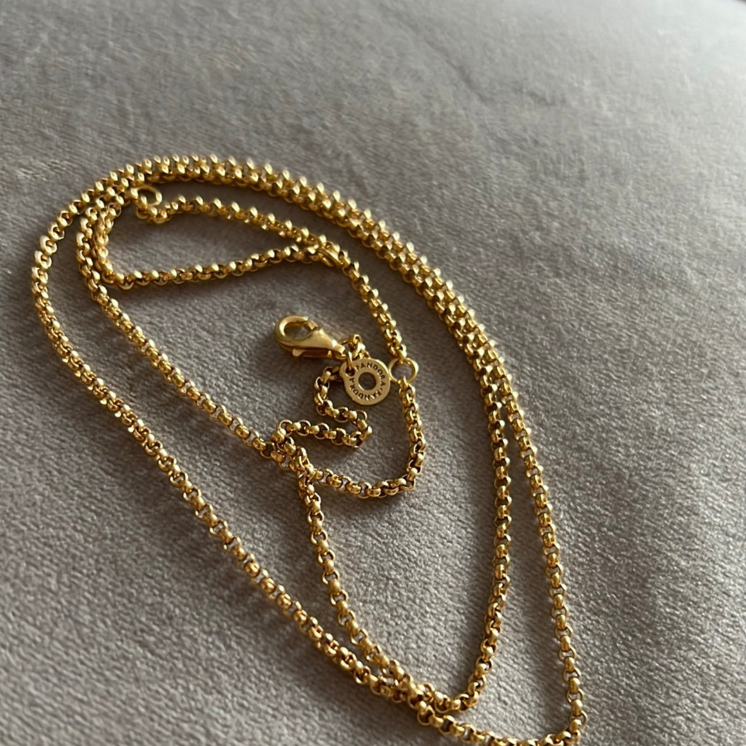 Genuine Pandora Shine Gold Chain Belcher Cable 60cm Drop