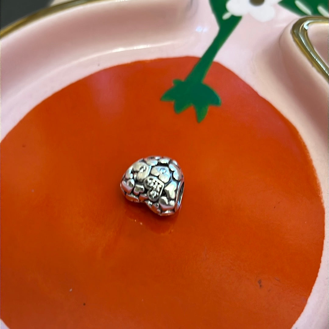 Genuine Pandora Sparkling Hearts in a Heart Charm