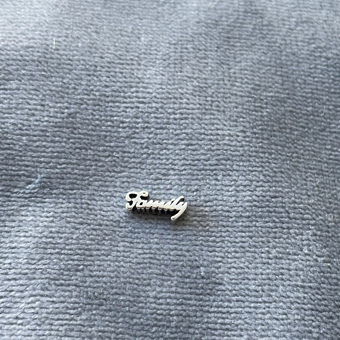 Genuine Pandora Floating Locket Petite Family word charm