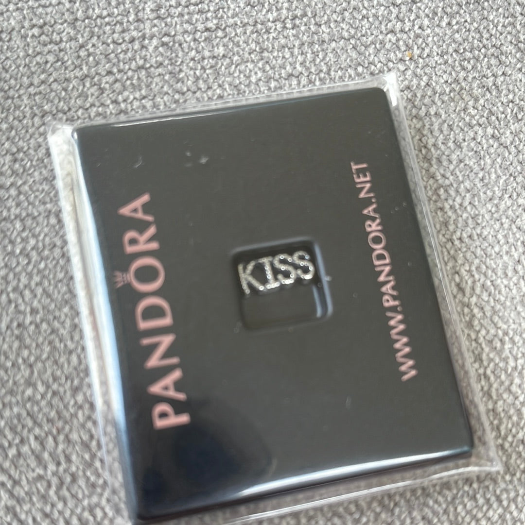 Genuine Pandora Floating Locket Petite Charm KISS