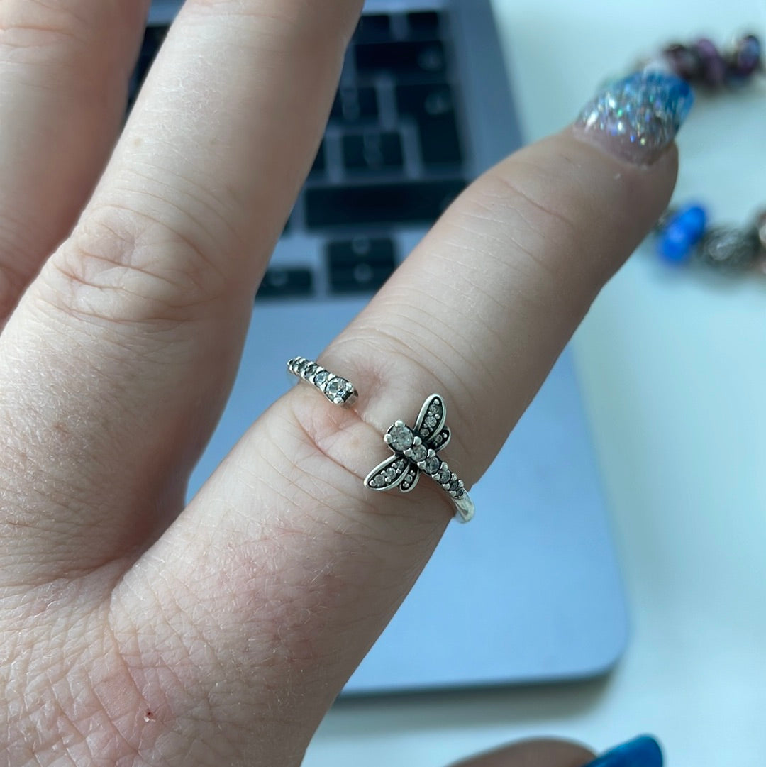 Genuine Pandora Open Pave Dragonfly Size 60