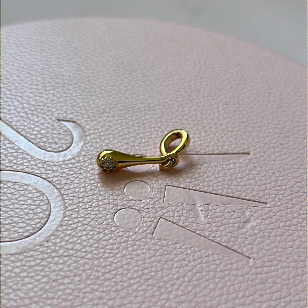 Genuine Pandora Love Pod Shine Gold Pendant Dangle