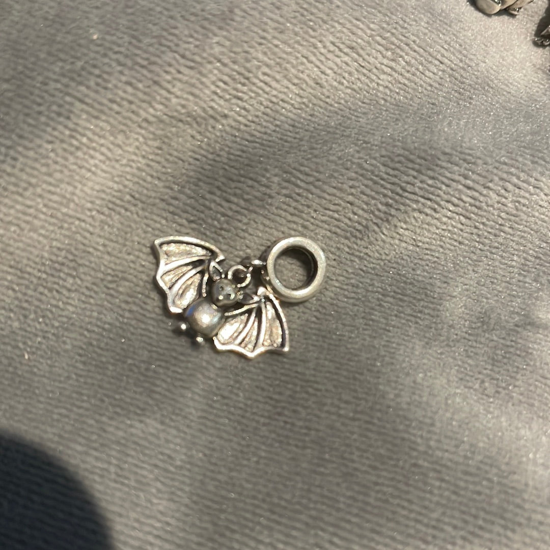 Genuine Chamilia Bat Dangle Halloween Charm