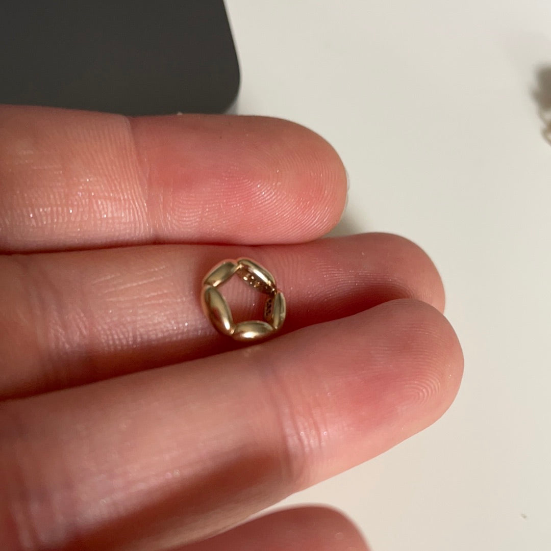 Genuine Pandora Solid 14ct Gold Rice Spacer Charm HTF
