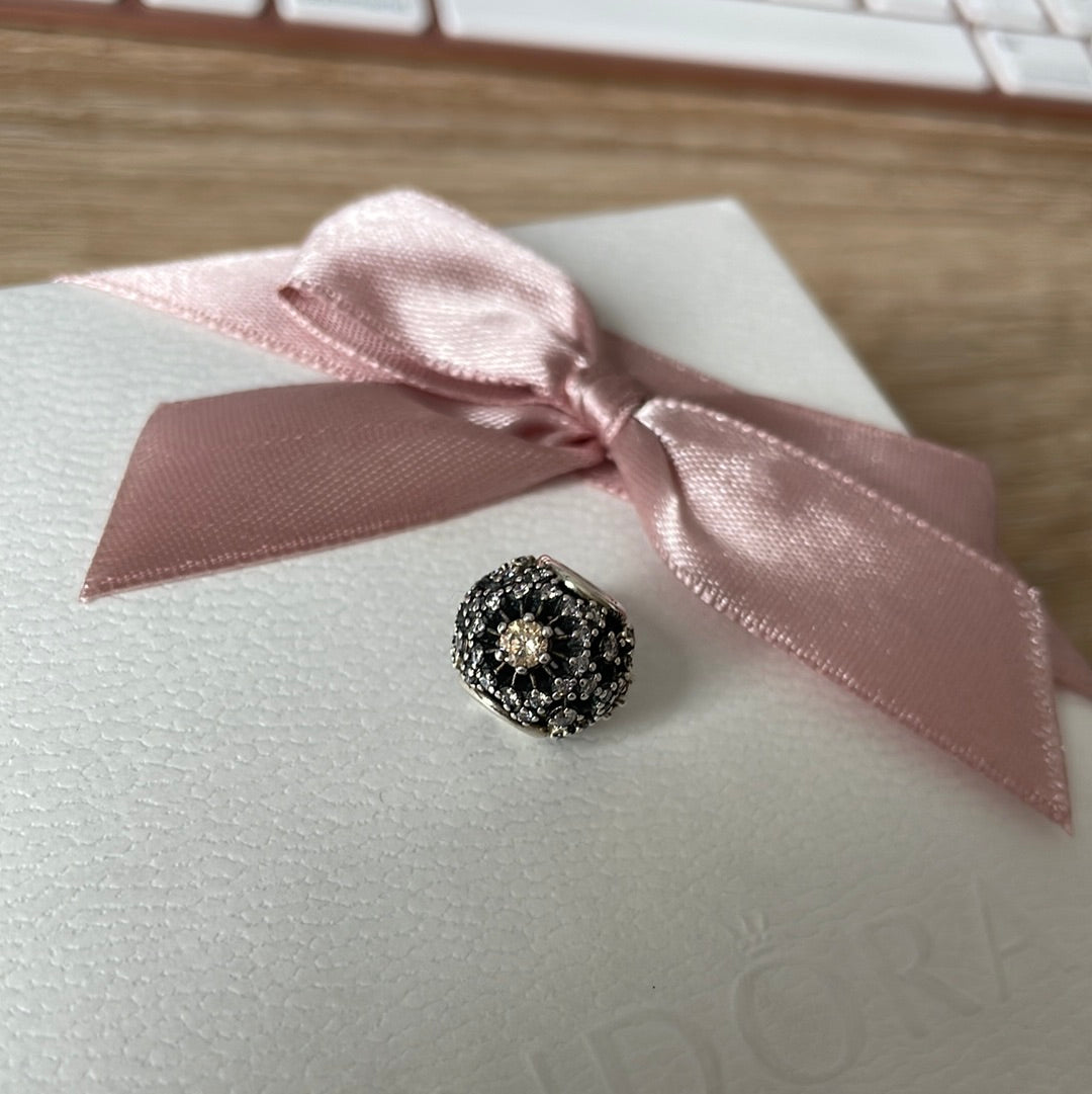 Genuine Pandora Disney Cinderella Heart Yellow Stone Charm A Dream a Wish The Heart Makes