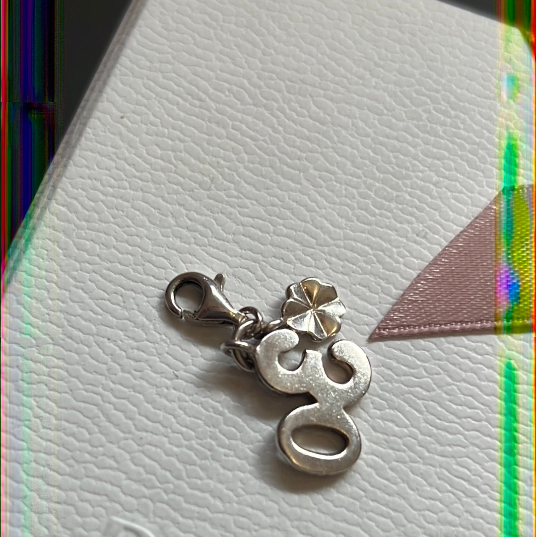 Genuine Thomas Sabo Sterling Silver Pave 30th Clip Charm