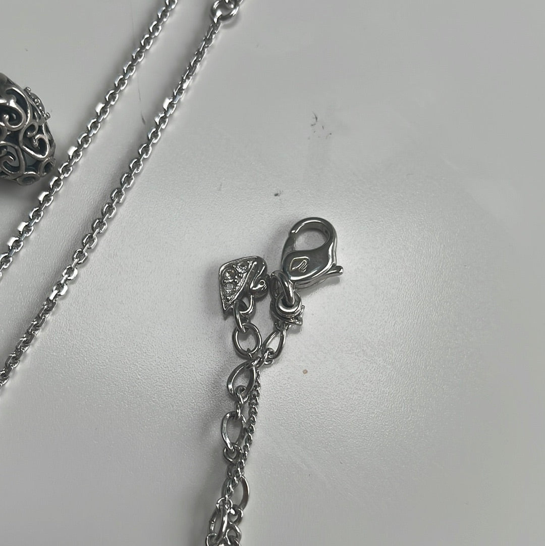 Genuine Swarovski Pave Crystal Cream Flower Poinsettia Necklace 49cm
