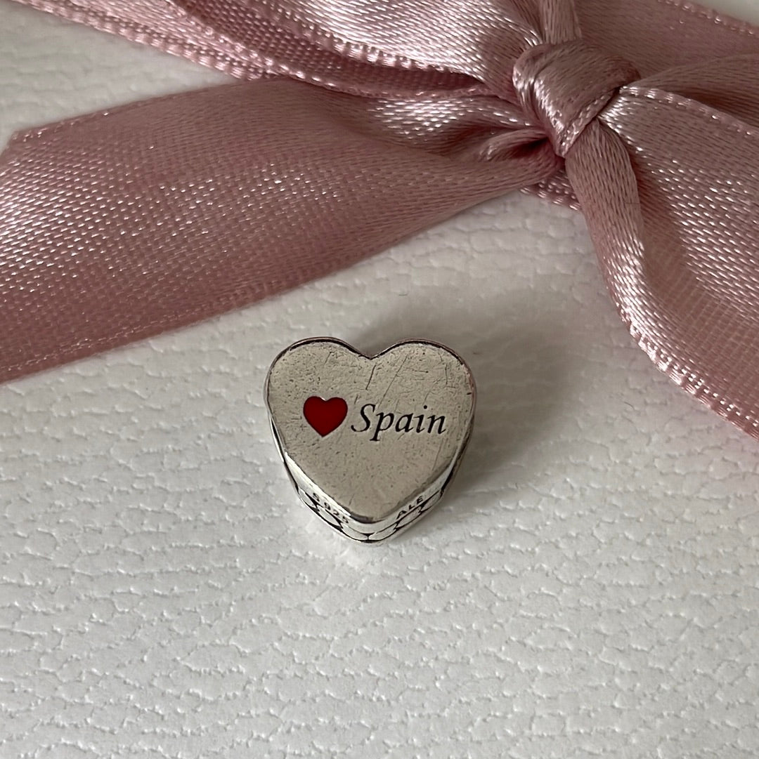 Genuine Pandora Spain Heart Travel Heart Charm Spain