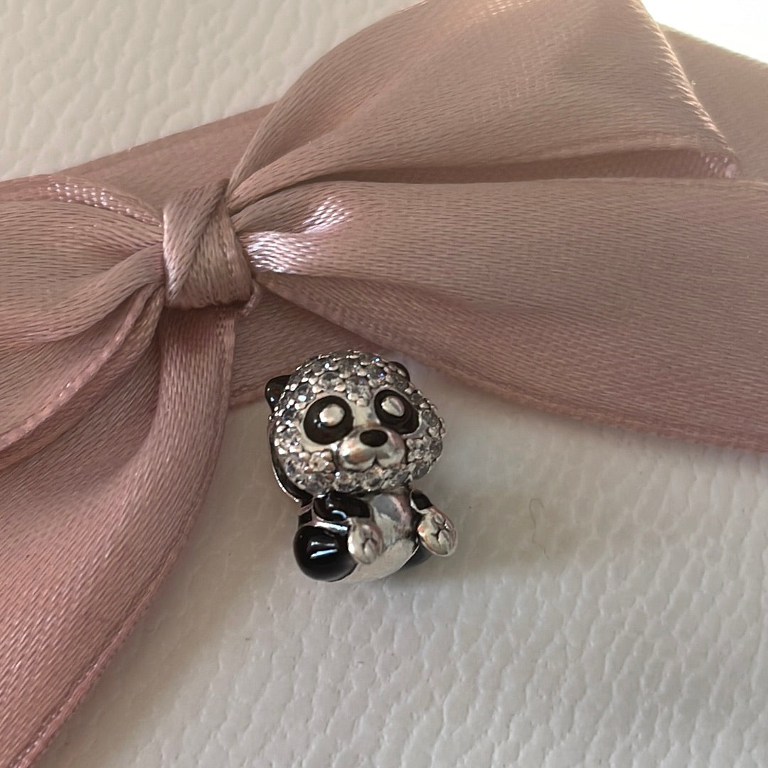 Genuine Pandora Peaceful Panda Pave Charm