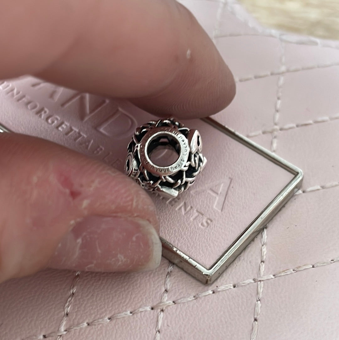Genuine Pandora Openwork Chain and Lock I Love You Charm