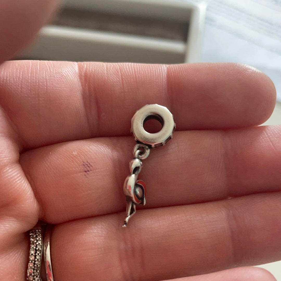Genuine Pandora Summer Enamel Dangle Pink Pave Flamingo Charm