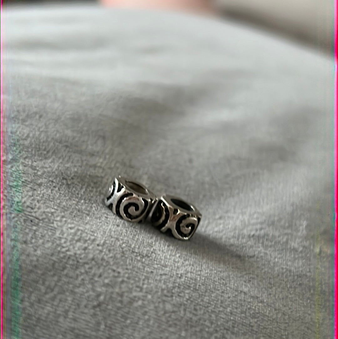 Sterling Silver Swirl Charms Pair