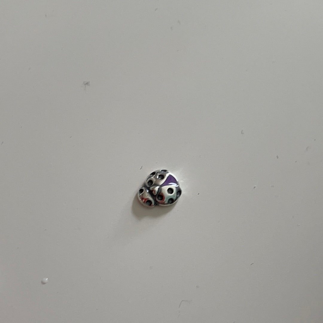 Genuine Pandora Ladybird With Purple Enamel Petite Charm