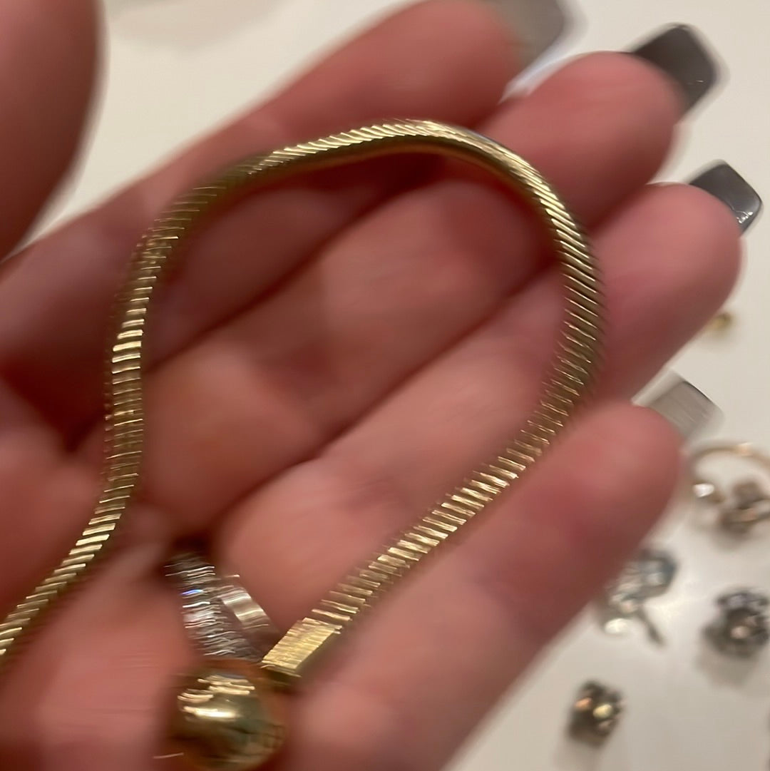 Genuine Pandora Yellow Shine Gold Smooth Snake Chain 19cm New Style