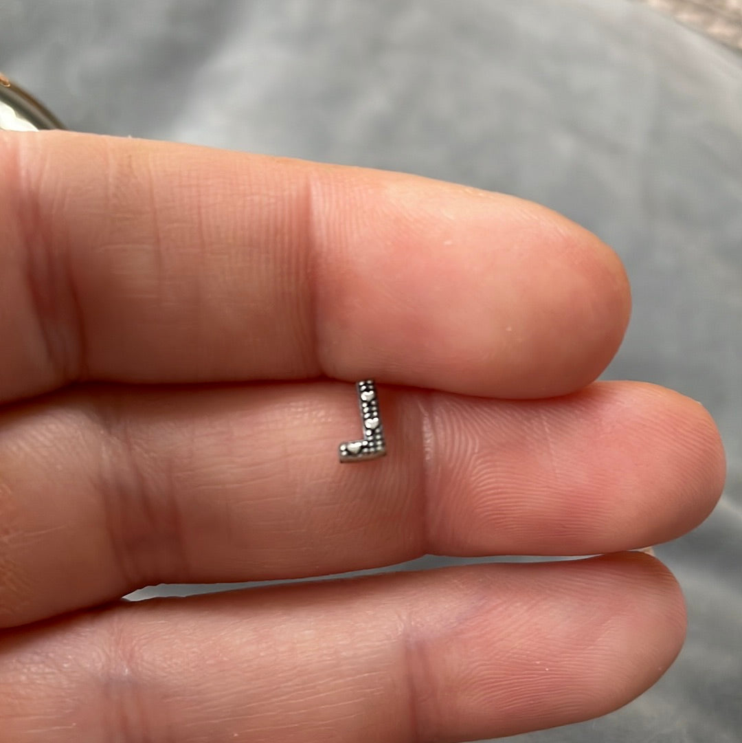 Genuine Pandora L Initial Letter With Hearts Petite Charm