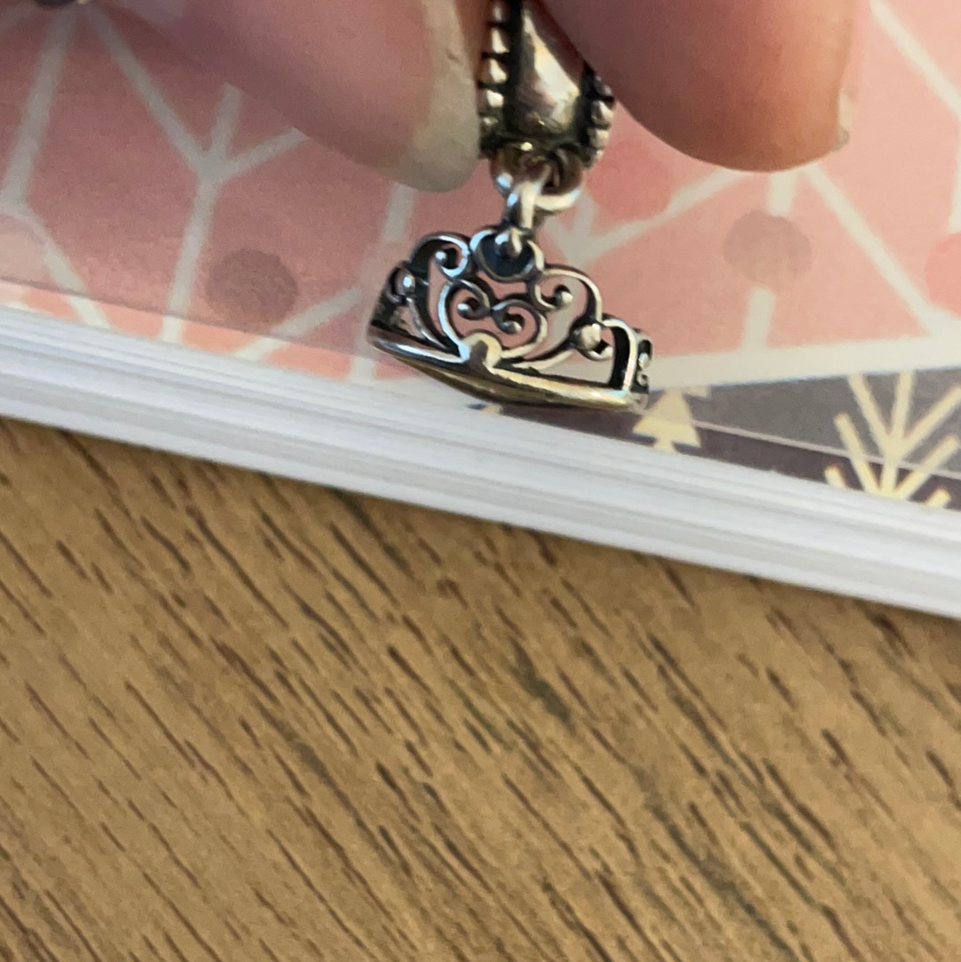 Genuine Pandora Cinderella Crown Tiara Disney Princess Dangle