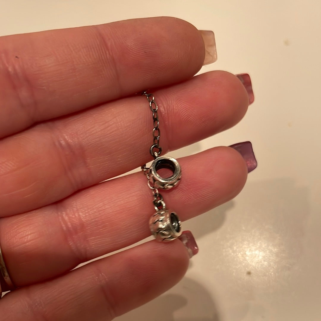 Sterling Silver Safety Hearts Chain Fits Moments