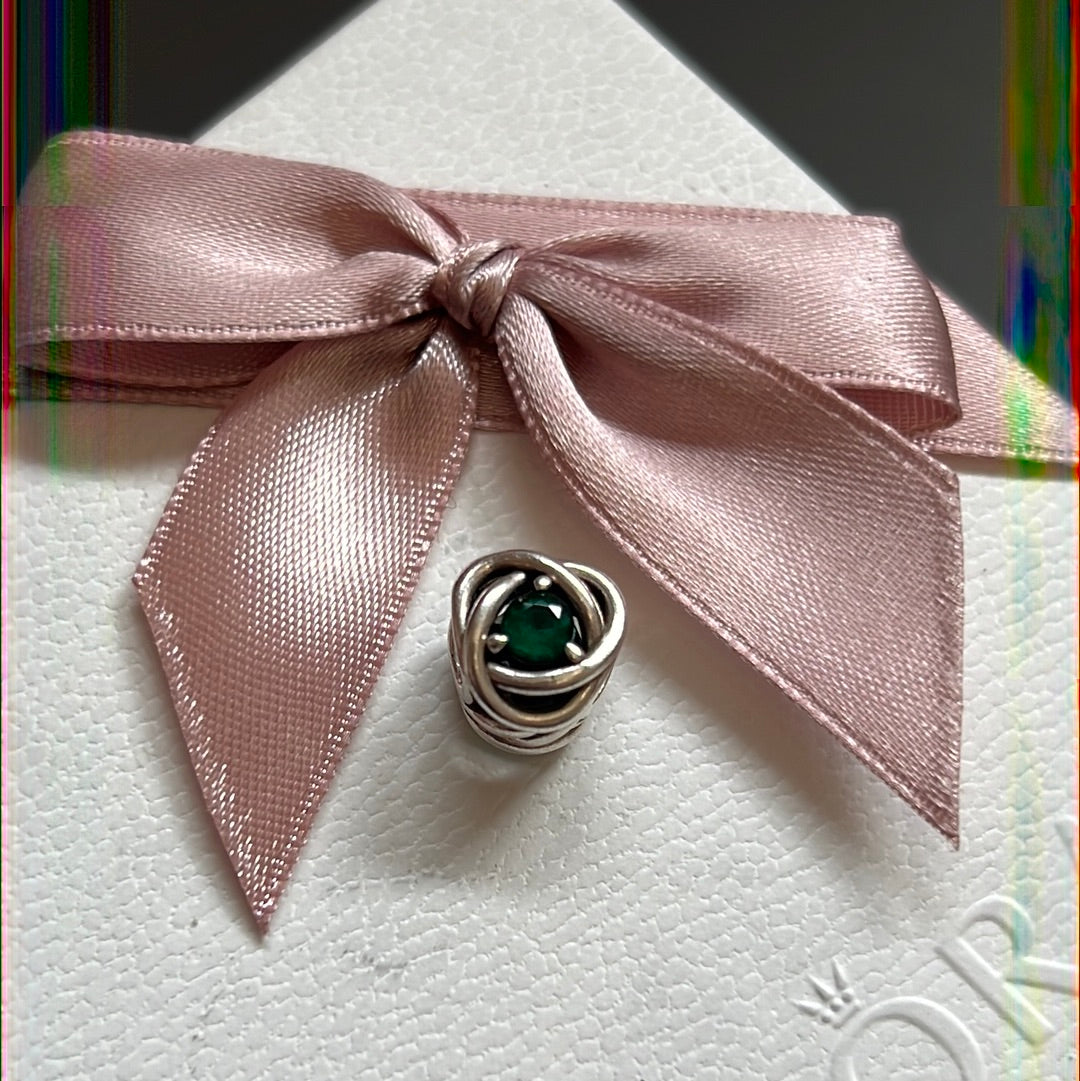 Genuine Pandora Green May Birthstone Infinity Charm