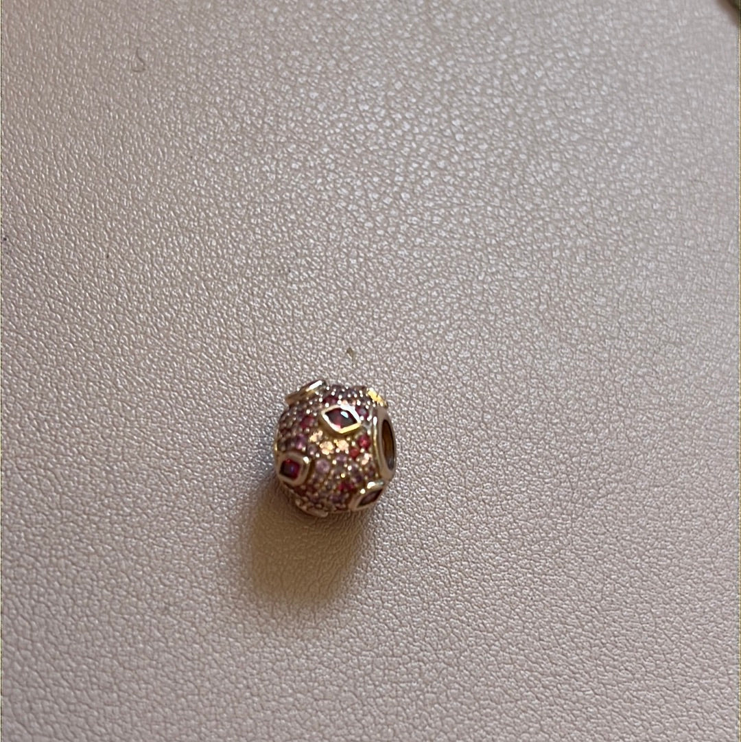 Genuine Pandora Brand New Rose Gold Sparkling Lips Charm
