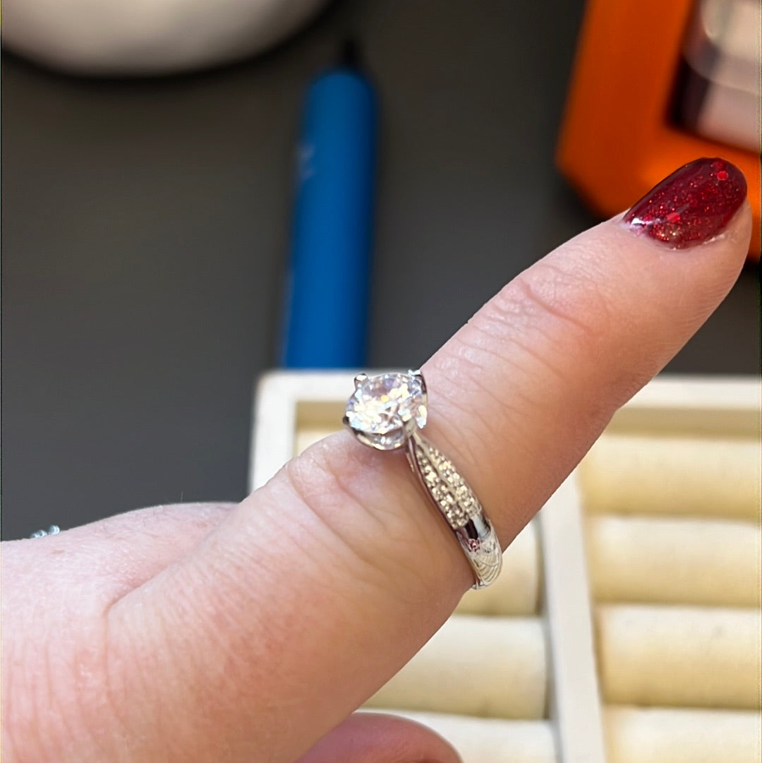 Sterling Silver Pave CZ Ring Various Sizes