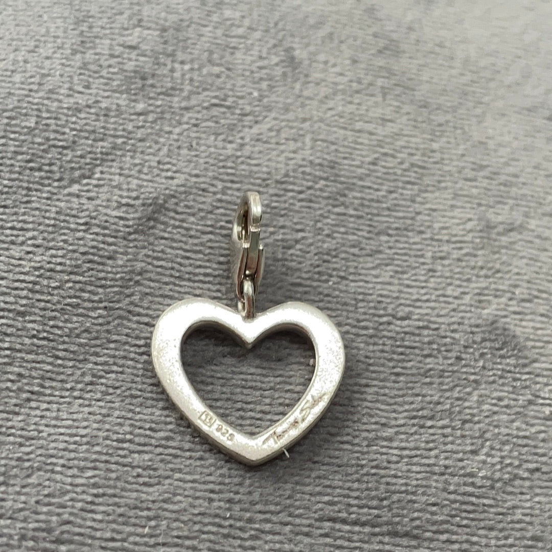 Genuine Thomas Sabo Sterling Silver Dangle Heart Charm