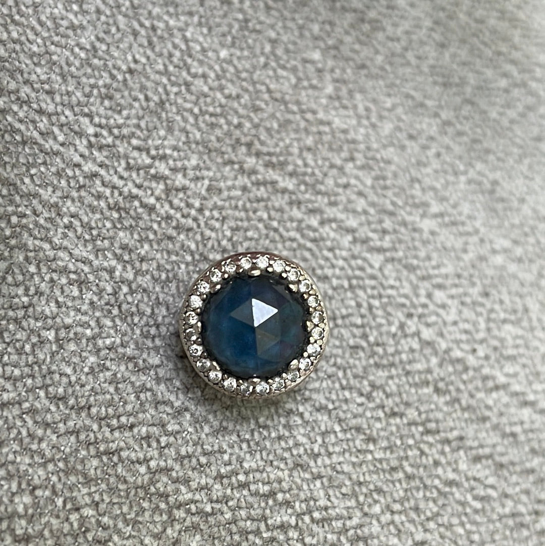 Genuine Pandora Navy Blue Radiant Heart Charm