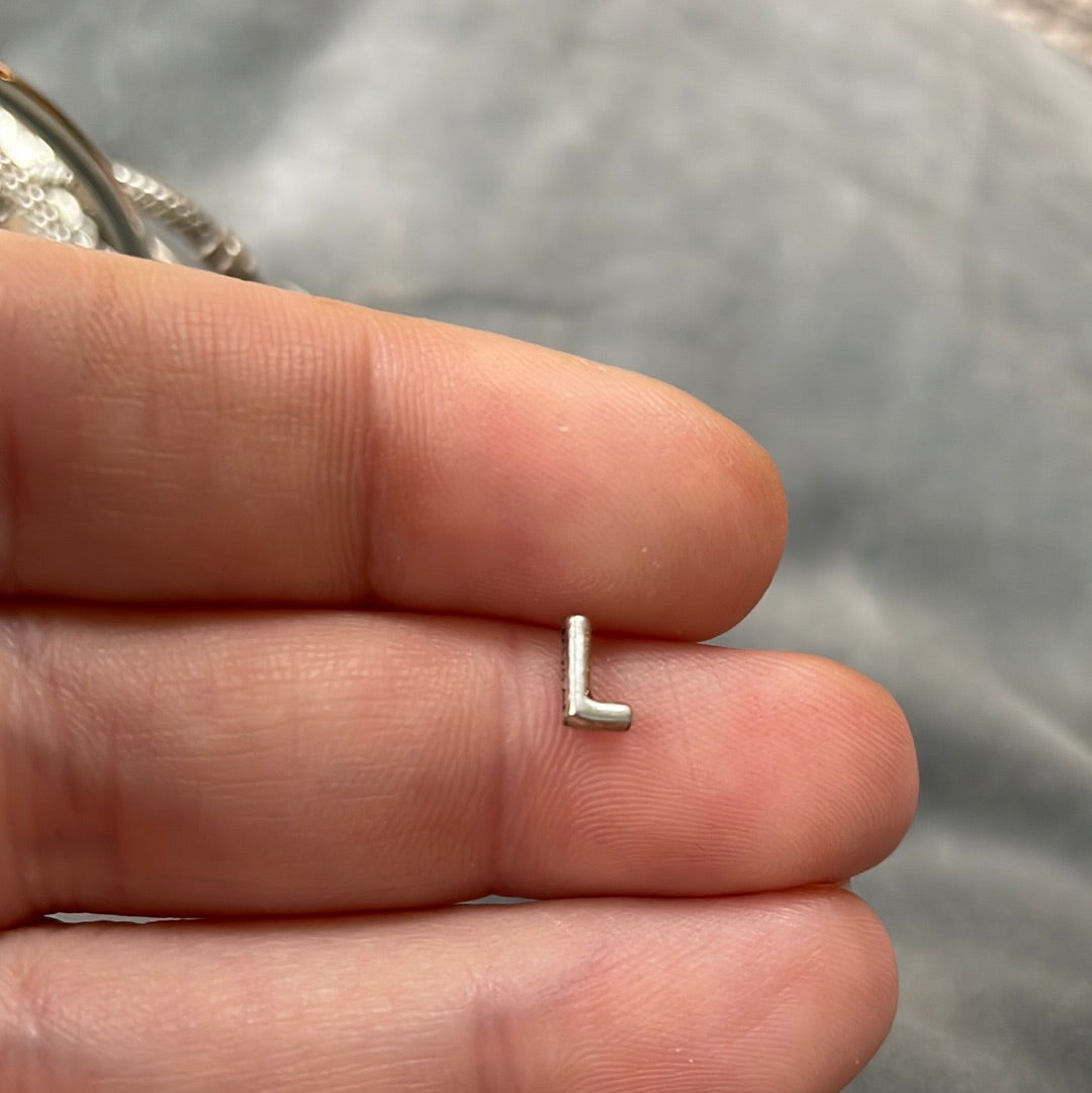 Genuine Pandora L Initial Letter With Hearts Petite Charm