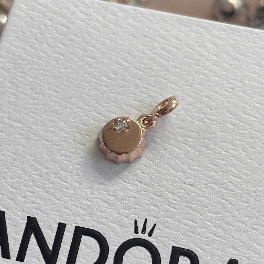 Genuine Pandora Me Rose Gold CZ Bottle Top Essence Charm