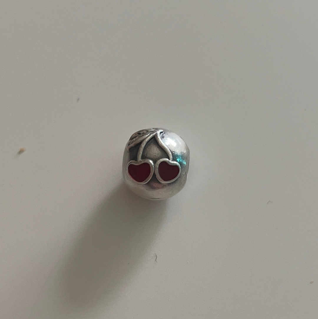 Genuine Pandora Red Cherry Enamel Clip Charm x1