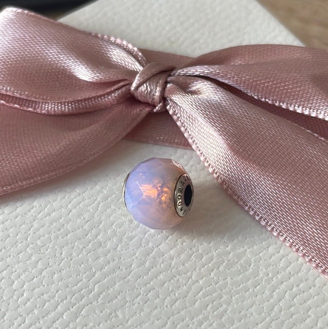 Genuine Pandora Essence Charm Friendship VERY RARE Gem Opal Faceted Stone